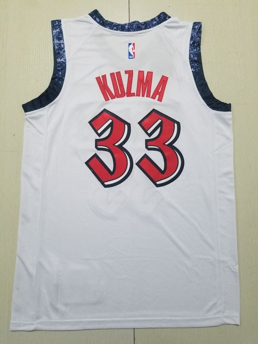 Washington Wizards #33 Kyle Kuzma Wizards 33 White City s-xxl Style 1