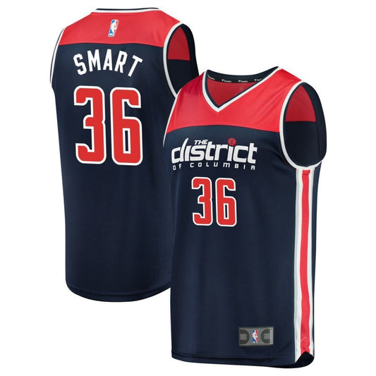 Washington Wizards #36 Marcus Smart Navy - Statement Edition