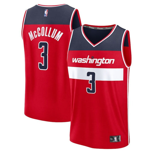 Washington Wizards #3 CJ McCollum Fast Break Replica Player Jersey - Icon Edition - Red