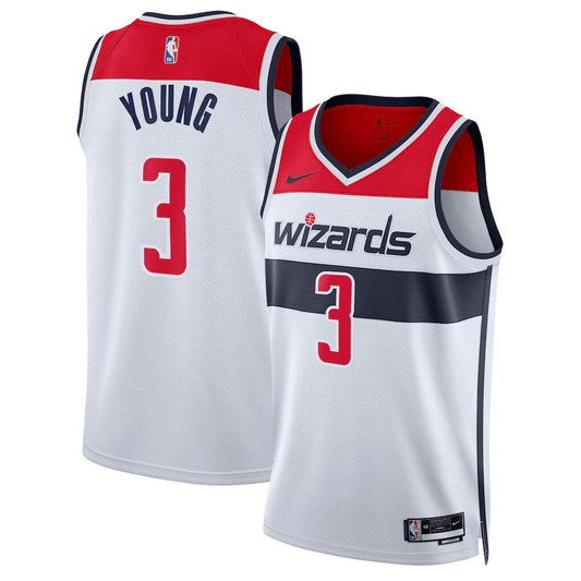 Washington Wizards #3 Trae Young Swingman Jersey - Association Edition - White