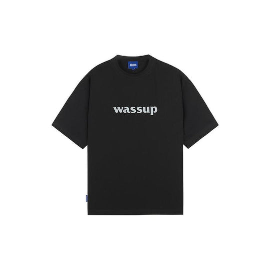 Wassup Basic Letter Logo Solid Color Short-Sleeved T-shirt for Men and Women Hoodie, Sweatshirt | InkThreadWorks.com