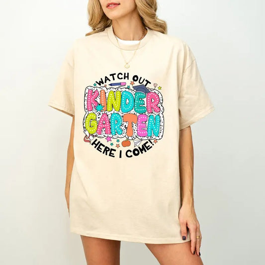 Watch Out Kindergarten Here I Come Shirt, Hello Kindergarten Shirt, Back To School Shirt, School Shirt Shirt, Kids Shirt...