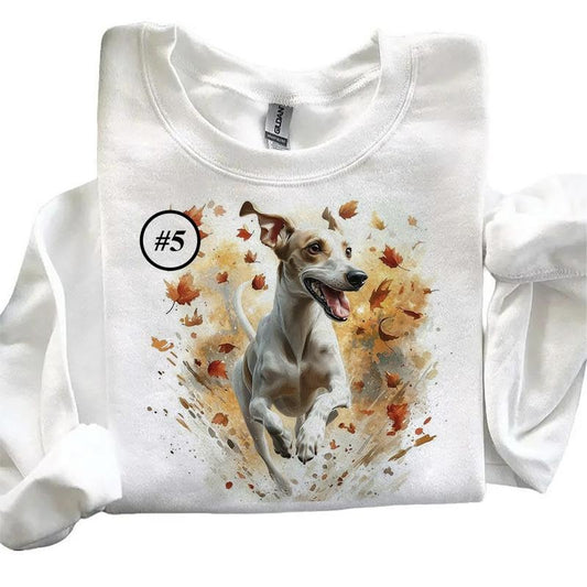 Watercolor Greyhound Dog Graphics Retro Sweatshirts Hoodie 4th of July Cute T-shirt Hunting Season Unisex 1 Cotton Menswear