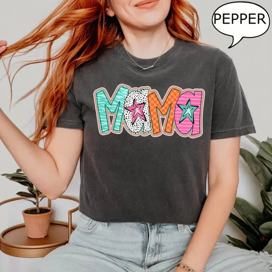 Watercolor Mama Shirt, Mother's Day Gift, Star Mama T-Shirt, New Mama Gift, Gift For Mom, Top Womenwear Hoodie, Sweatshirt