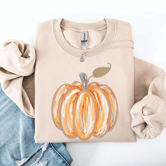 Watercolor Pumpkin, Halloween, Autumn, Fall Sweatshirt T-Shirts, Hoodie | InkThreadWorks.com