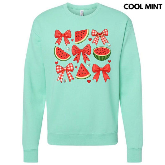 Watermelon Bow Collage Sweatshirt 'NLB' T-Shirts, Hoodie | InkThreadWorks.com