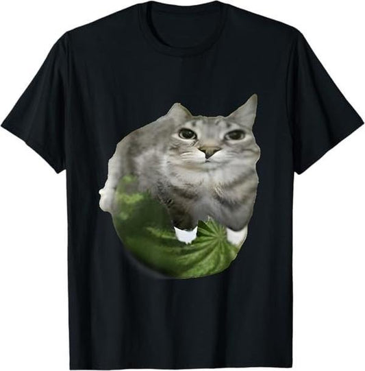 Watermelon Cat Silly Cat Meme T-Shirt Hoodie, Sweatshirt | InkThreadWorks.com