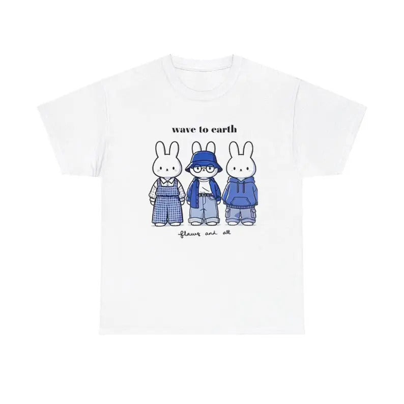 Wave To Earth Miffy Shirt, Meme T shirt Menswear T-Shirt Hoodie, Sweatshirt | InkThreadWorks.com