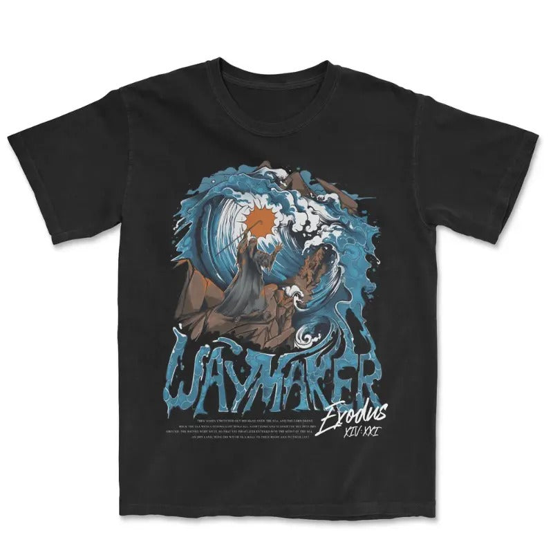 Waymaker - Vintage Graphic Tee, Waymaker Tshirt, Faithful Shirt, Gift For Men & Women, Menswear Tops Streetwear Tropical Shortsleeve Casual