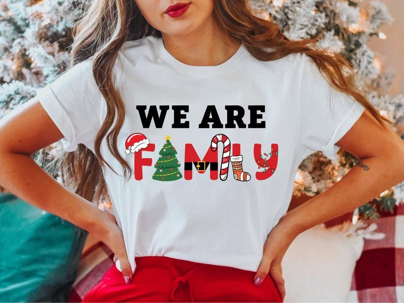 We Are Family T-Shirt, Matching Family Christmas Shirt, Christmas Party Tee, Family Christmas Gift Tee, Xmas Holiday...