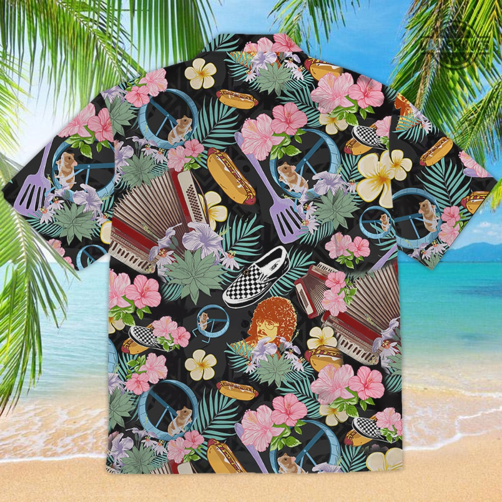 Weird Al Yankovic Hawaiian Shirt And Shorts All Over Printed Weird Al Wears Aloha Shirts Parody King Music Weird Al Story Button Up Shirt Gift For Fans