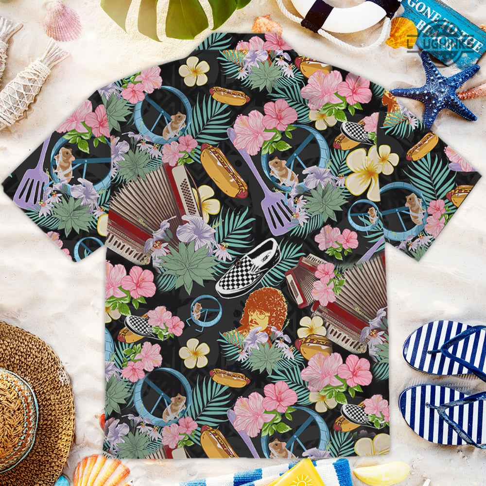 Weird Al Yankovic Hawaiian Shirt And Shorts All Over Printed Weird Al Wears Aloha Shirts Parody King Music Weird Al Story Button Up Shirt Gift For Fans