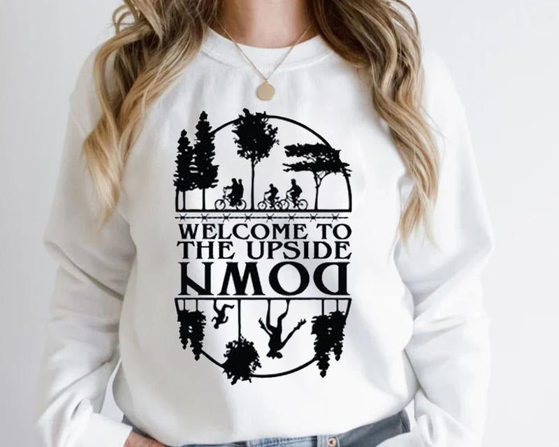 Welcome To The Upside Down Shirt, Demogorgon Shirt, ST movie Shirt, Hawkins Shirt, Upside Down Shirt, Vecna Shirt, Strang3 Things 5 Tee