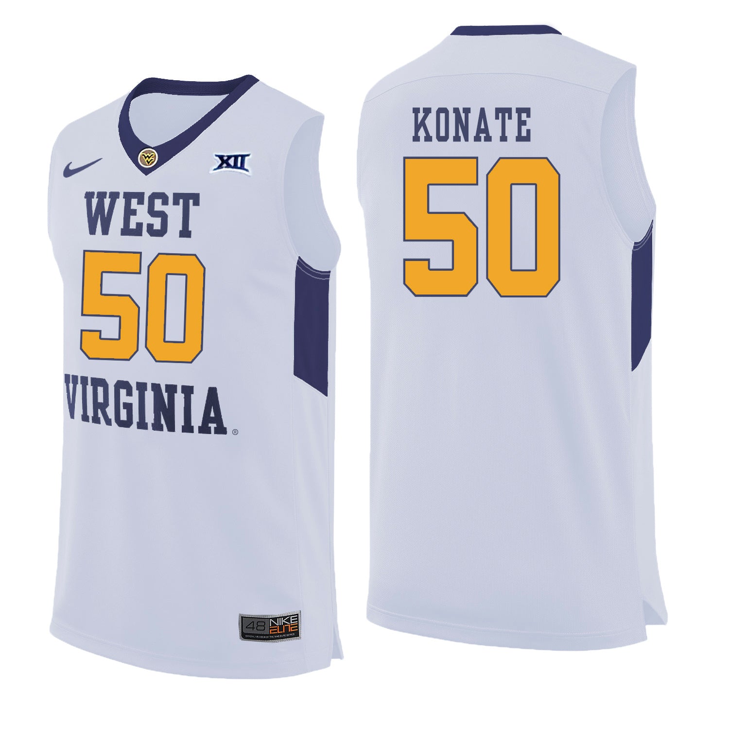 West Virginia Konate 50 White