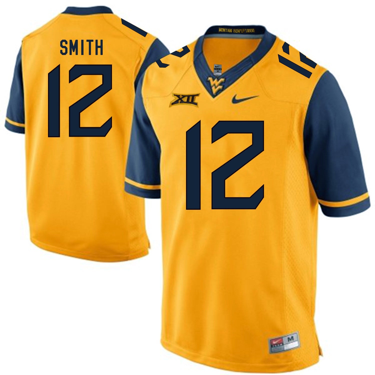 West Virginia Mountaineers Geno Smith 12 Gold