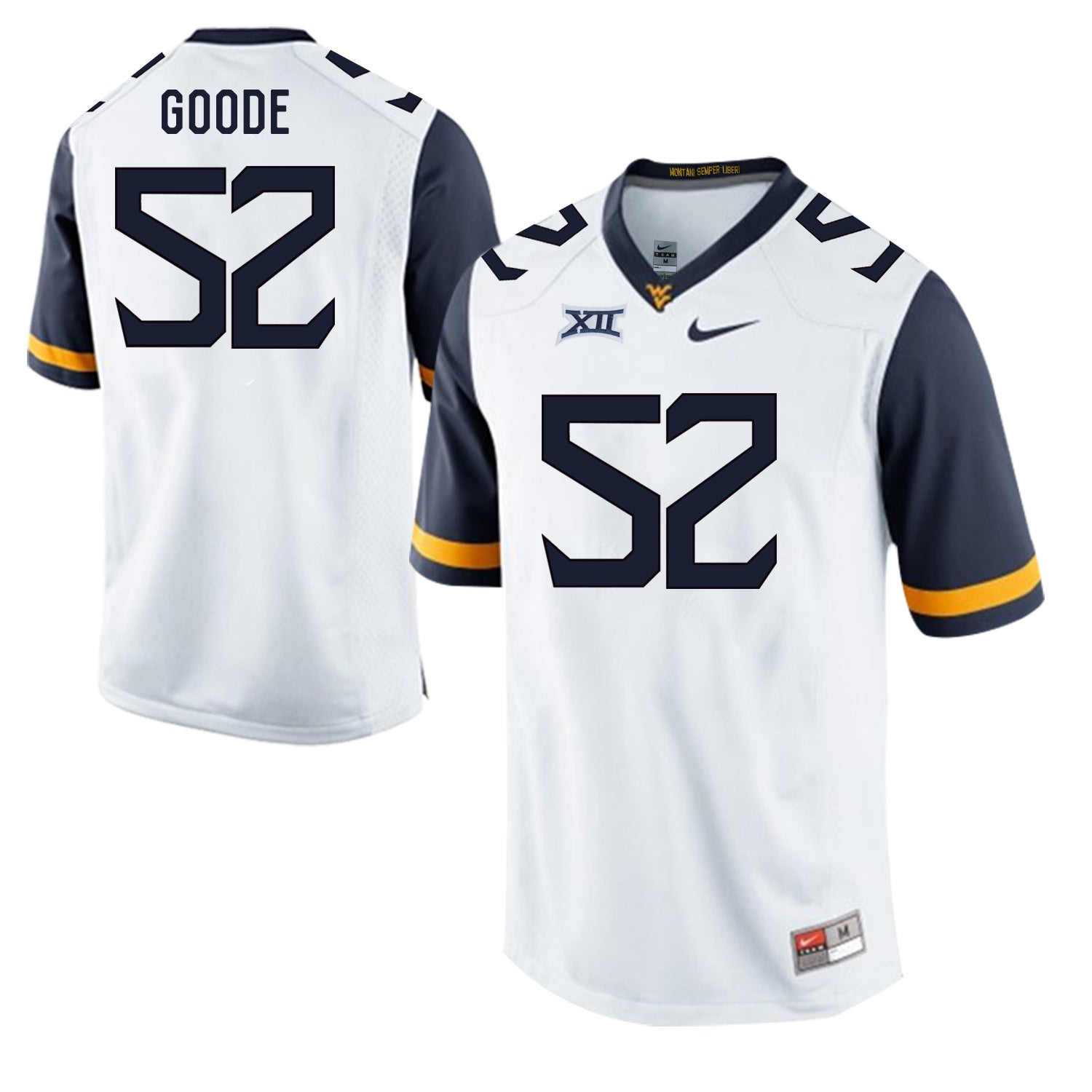 West Virginia Mountaineers Najee Goode 52 White