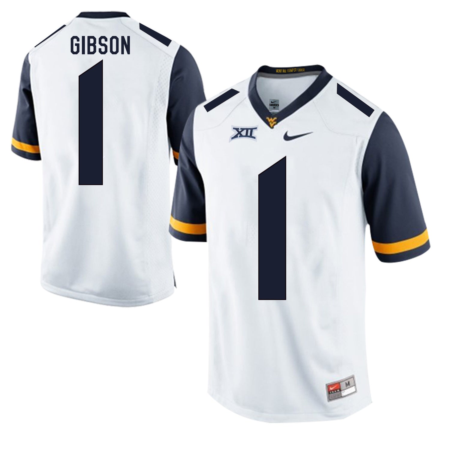 West Virginia Mountaineers Shelton Gibson 1 White