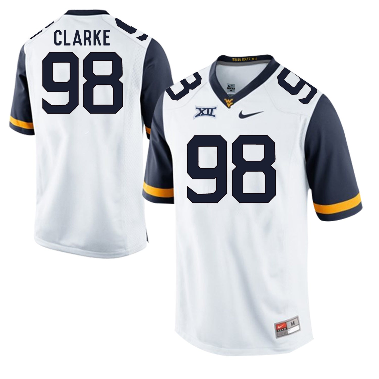 West Virginia Mountaineers Will Clarke 98 White