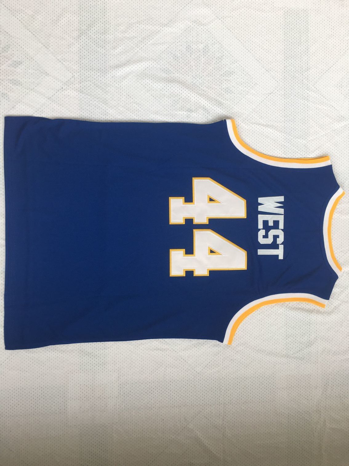 West Virginia Mountaineers #44 Jerry West 44 # High School Blue Jersey Style 1