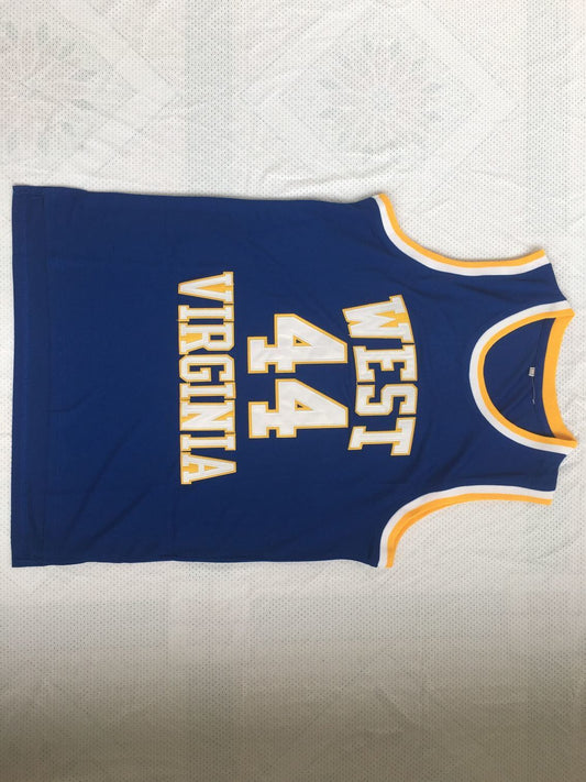 West Virginia Mountaineers #44 Jerry West 44 # High School Blue Jersey Style 2
