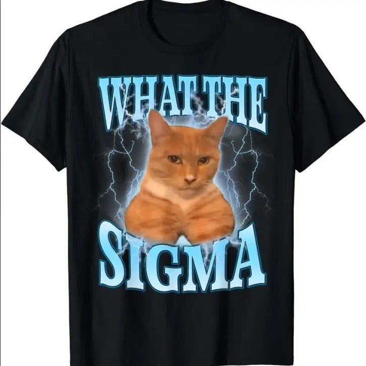 What The Sigma Meme Cat Ironic Brainrot T-Shirt Hoodie, Sweatshirt | InkThreadWorks.com