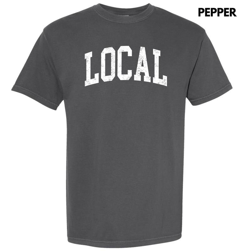 White - Local Varsity Letter Comfort Colors T-Shirt 'NLB' Hoodie, Sweatshirt | InkThreadWorks.com