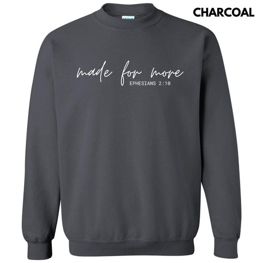 White Made For More Sweatshirt 'NLB' T-Shirts, Hoodie | InkThreadWorks.com