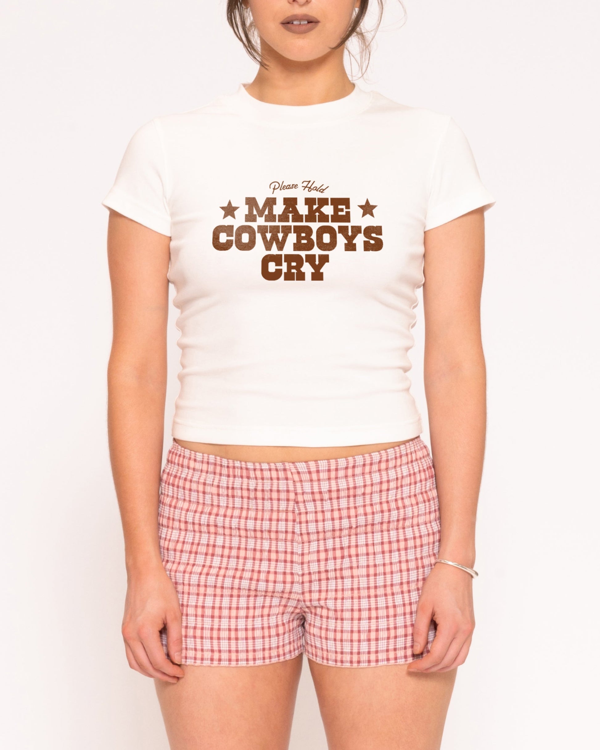 Make Cowboys Cry Longline Baby Tee