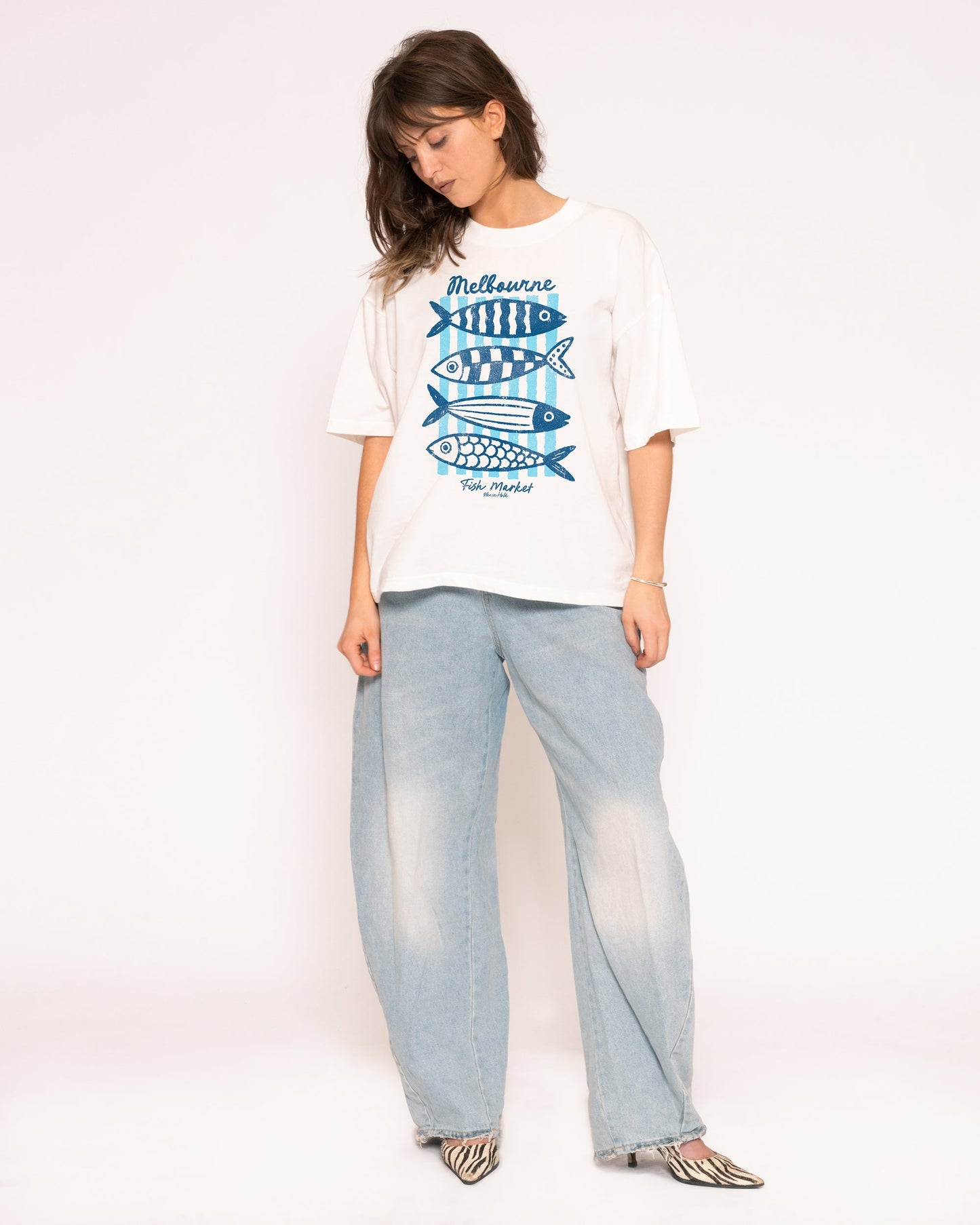 Melbourne Fish Market Boxy Crop Tee