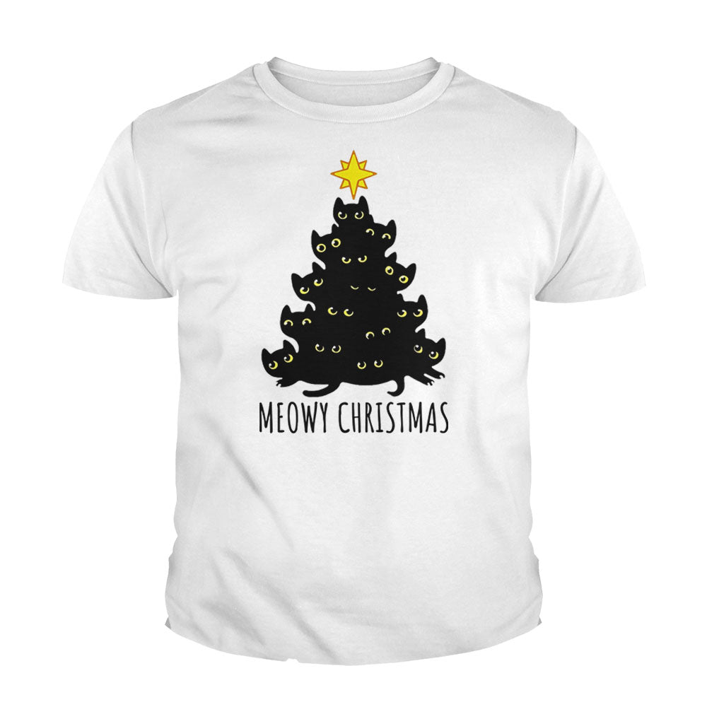 Meowy Christmas Kids Shirt