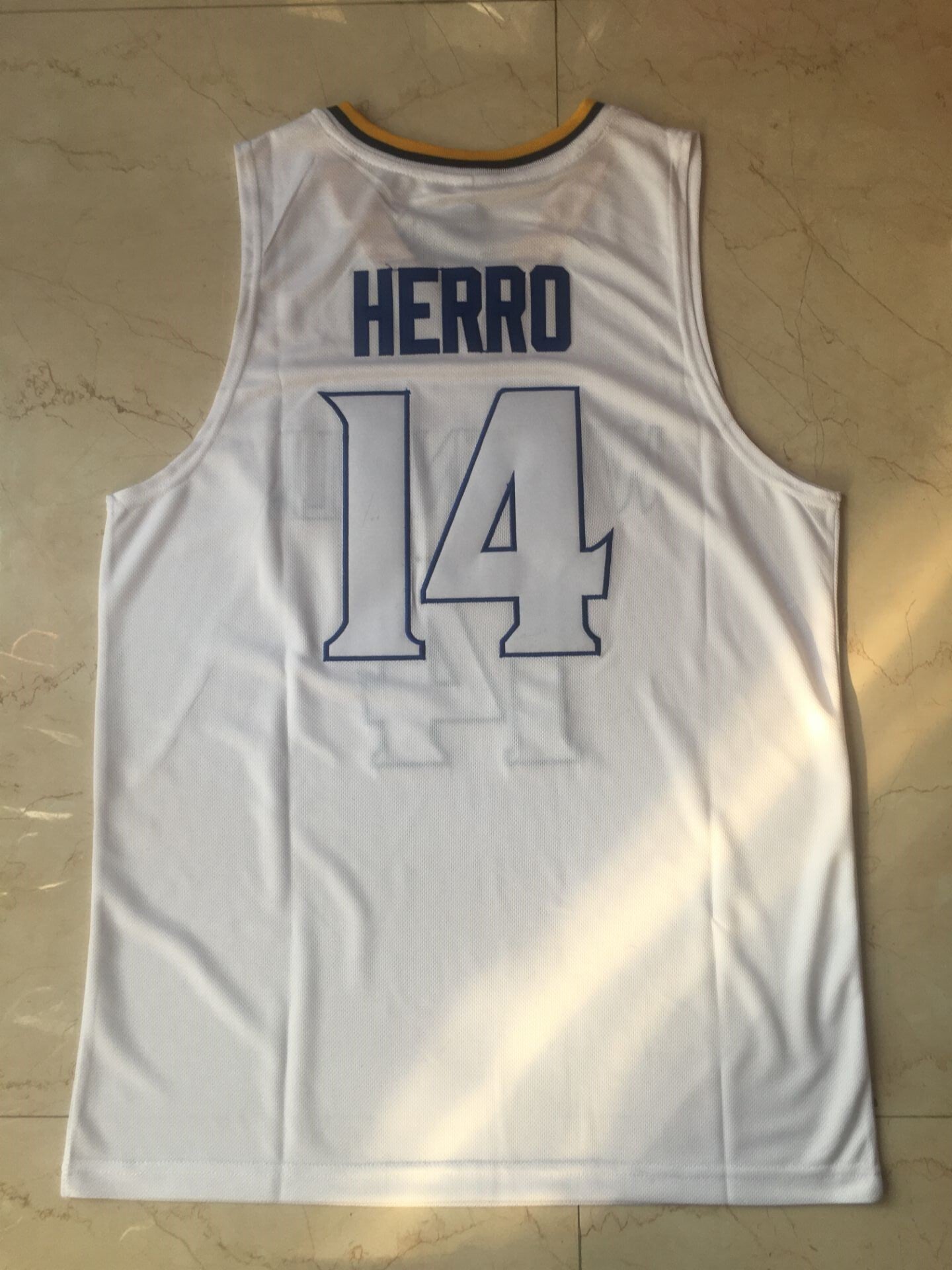 Whitnall High School #14 Tyler Herro 14 # High School White Jersey Style 1