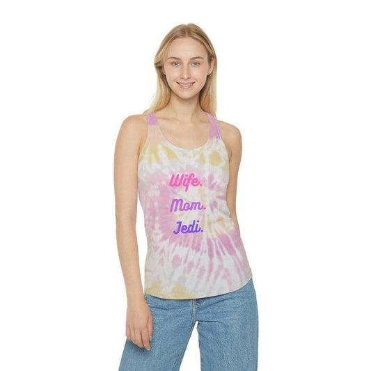 Wife, Mom, Jedi Tie Dye Racerback Tank Top T-Shirts, Hoodie, Sweatshirt | InkThreadWorks.com