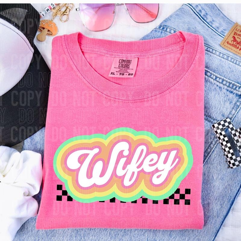 Wifey DTF Transfers - THIS IS NOT A SHIRT Hoodie, Sweatshirt | InkThreadWorks.com