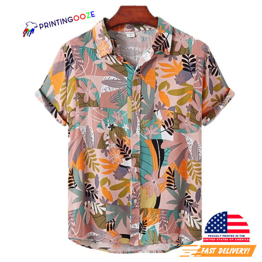 Wild Floral Printed Vintage Hawaiian Shirts