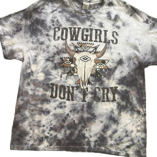 Wild One - Cowgirls dont cry tie dye T Shirt Casual Chic Fashion Graphic T Shirt