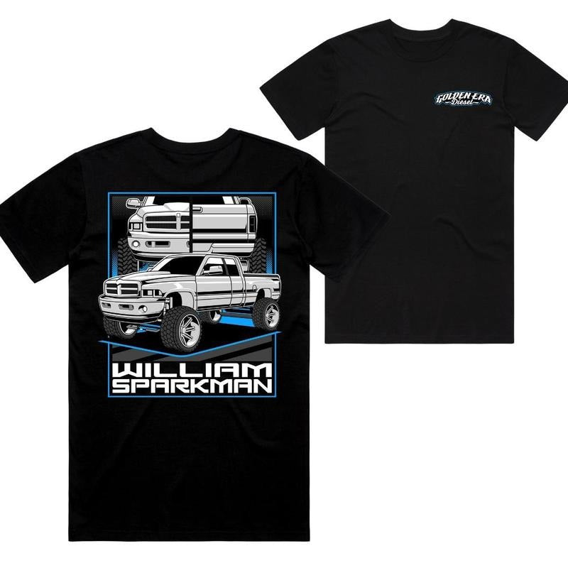 William Sparkman 2nd Gen T-shirt Graphic Truck Tee Stylish Car Merch For Automotive Enthusiasts