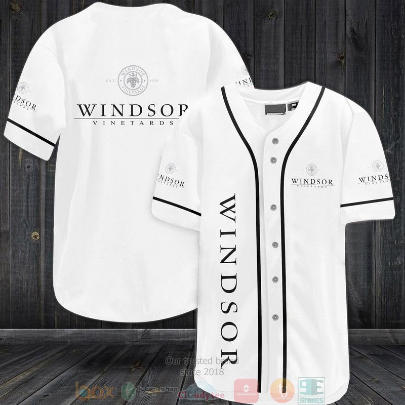 Windsor Vineyards white Baseball shirt