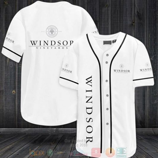 Windsor Vineyards white Baseball shirt