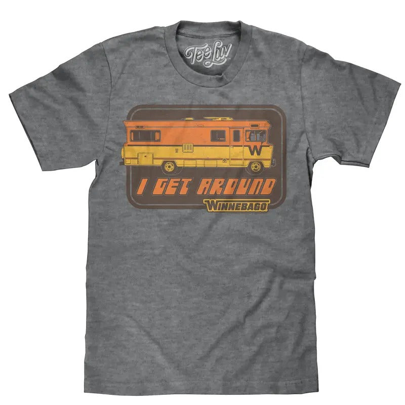 Winnebago "I Get Around" T-Shirt - Gray Hoodie, Sweatshirt | InkThreadWorks.com