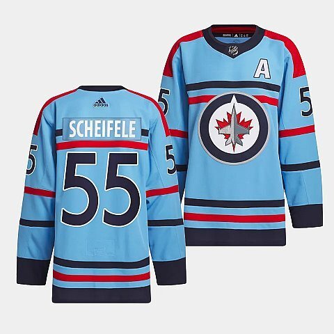Winnipeg Jets #55 Mark Scheifele 2023-24 RCAF Centennial Light Blue Jersey