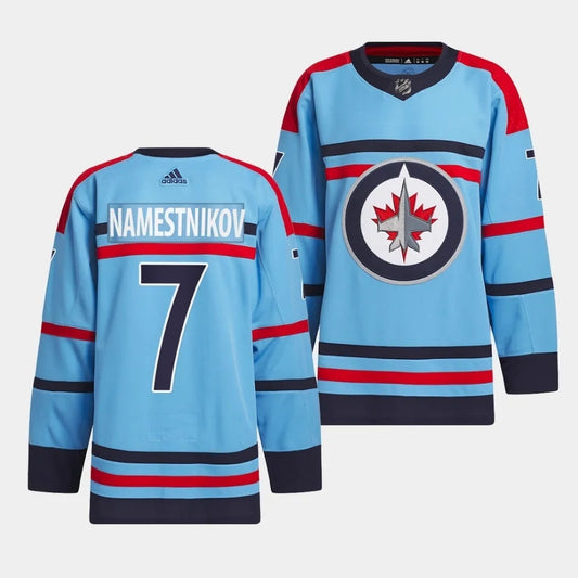 Winnipeg Jets #7 Vladislav Namestnikov 2023-24 RCAF Centennial Light Blue Jersey