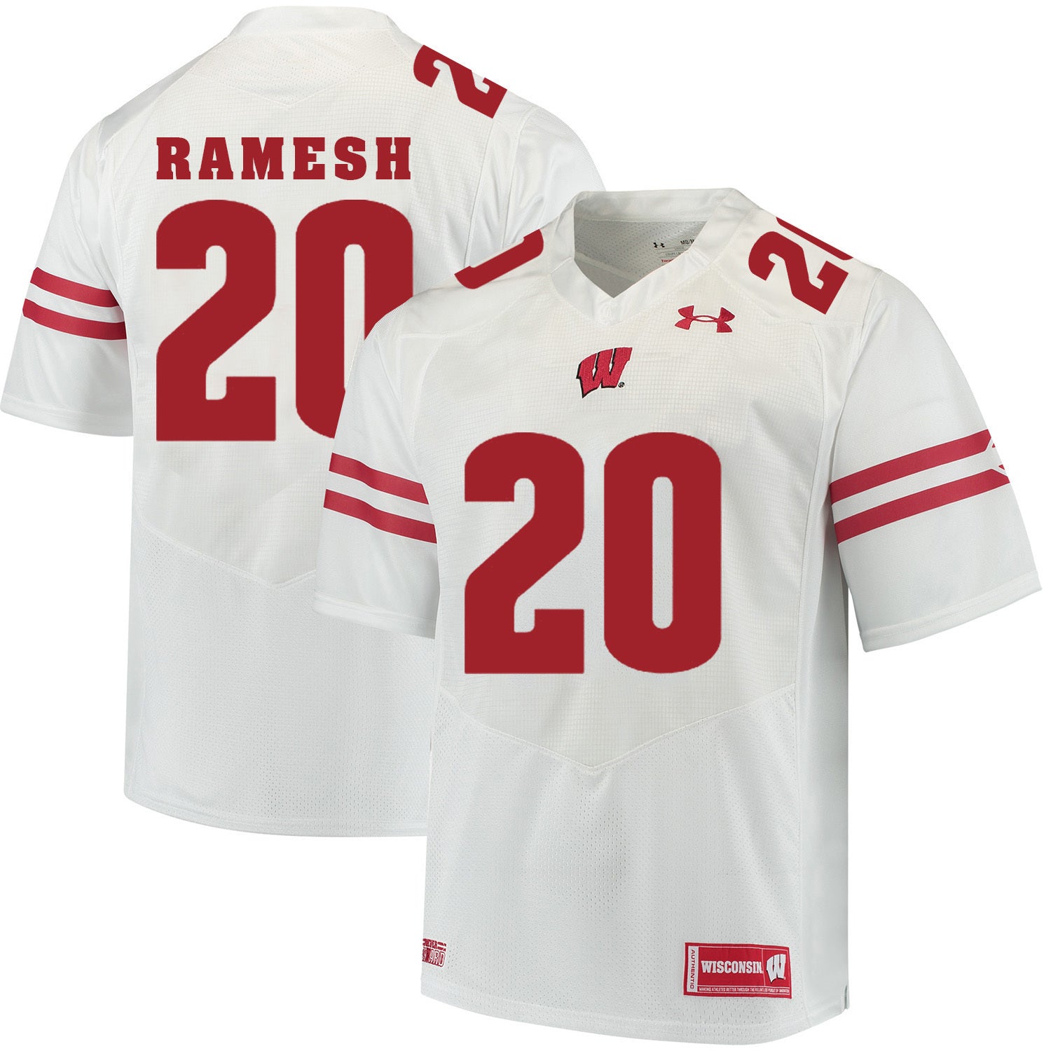 Wisconsin Badgers Austin Ramesh 20 White