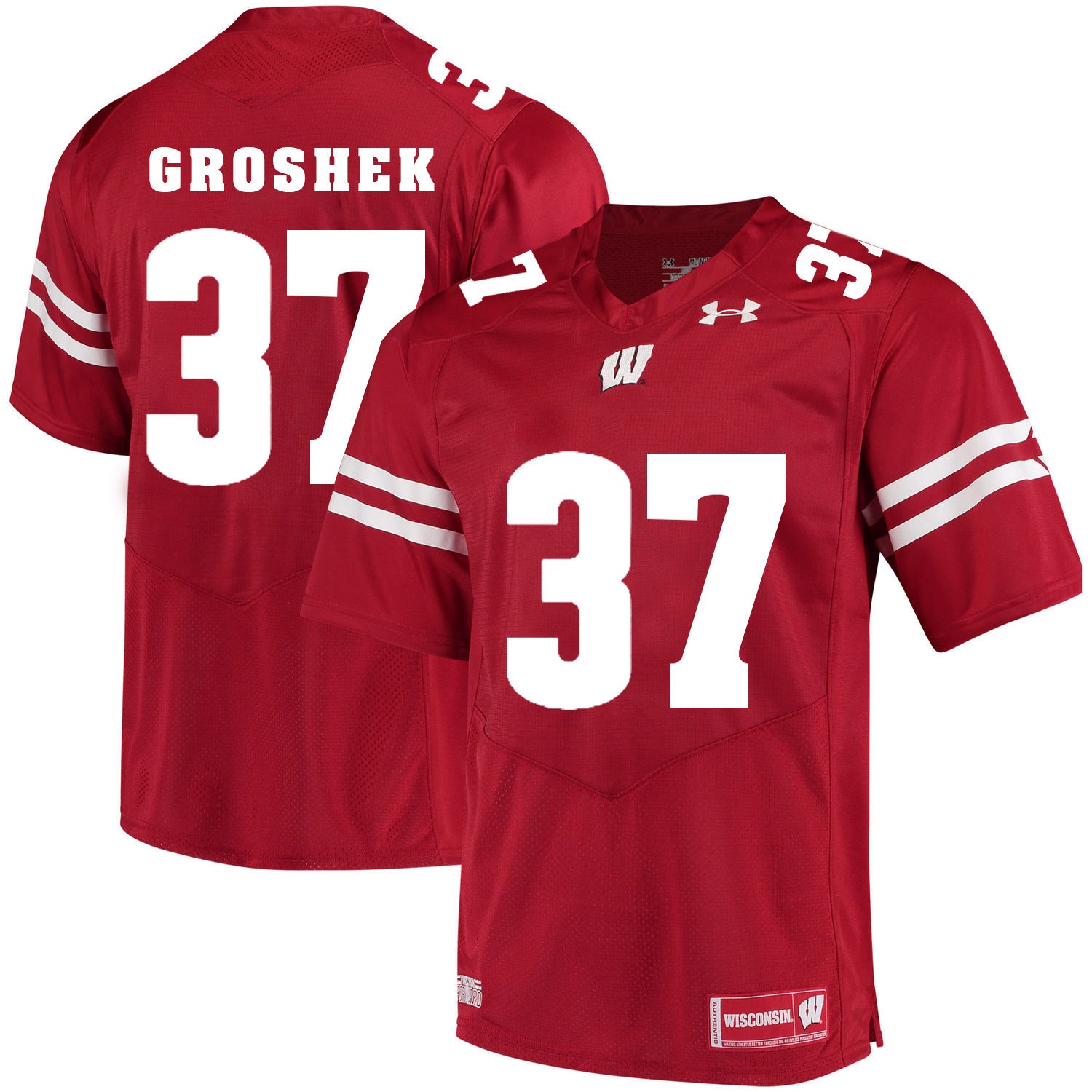 Wisconsin Badgers Garrett Groshek 37 Red