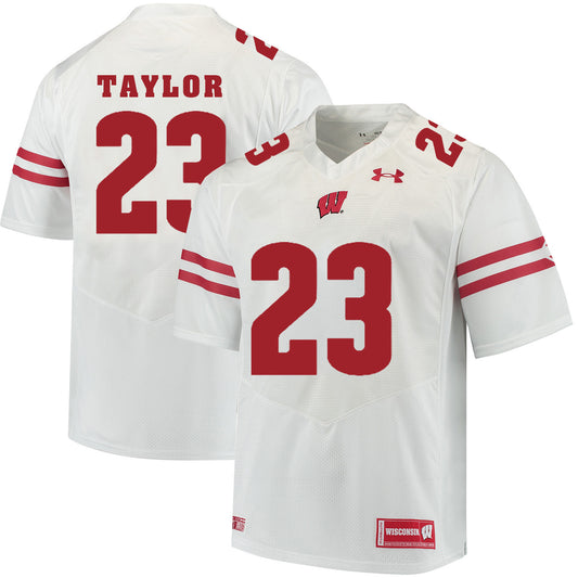 Wisconsin Badgers Jonathan Taylor 23 White