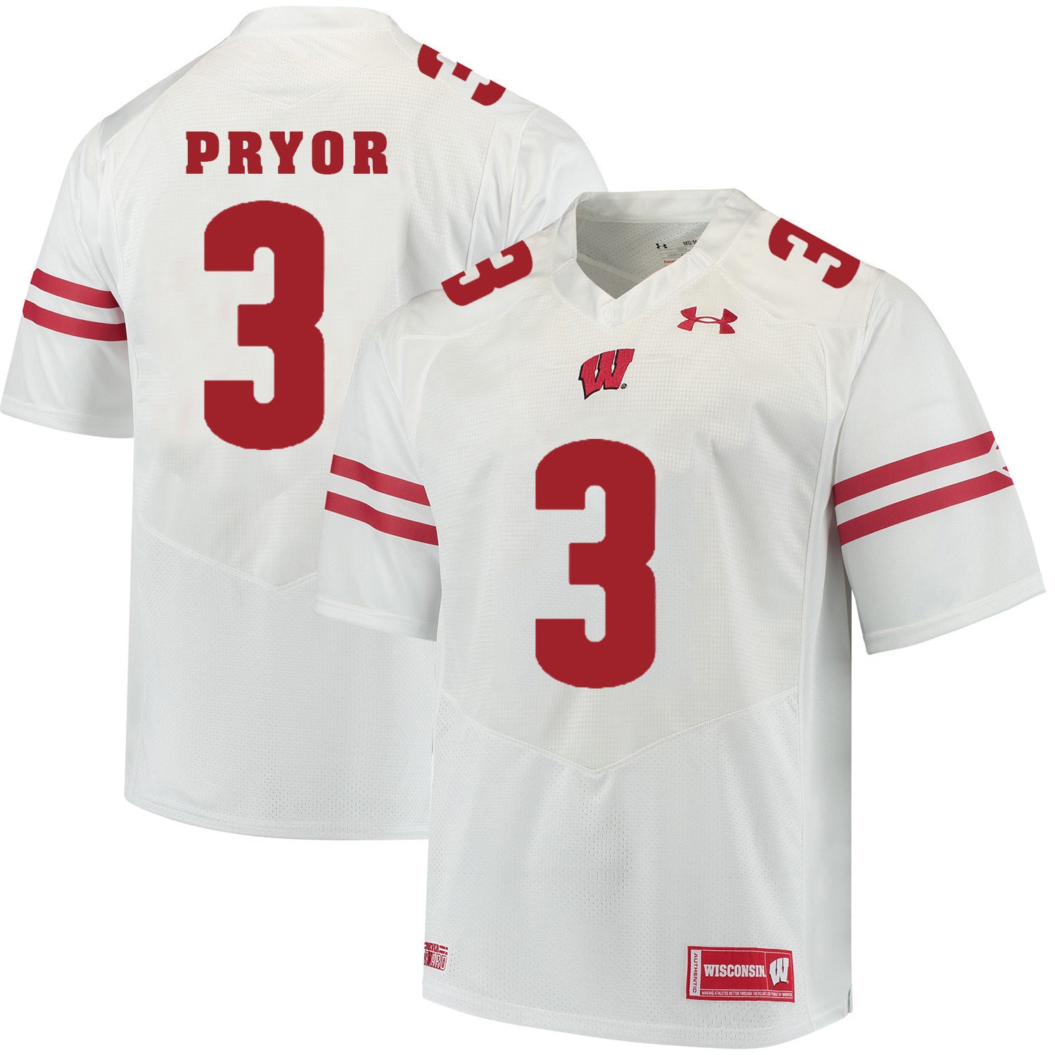 Wisconsin Badgers Kendric Pryor 3 White