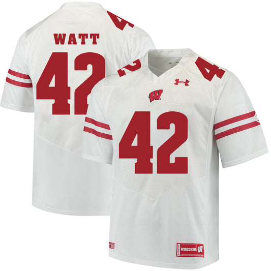Wisconsin Badgers T.J. Watt 42 White