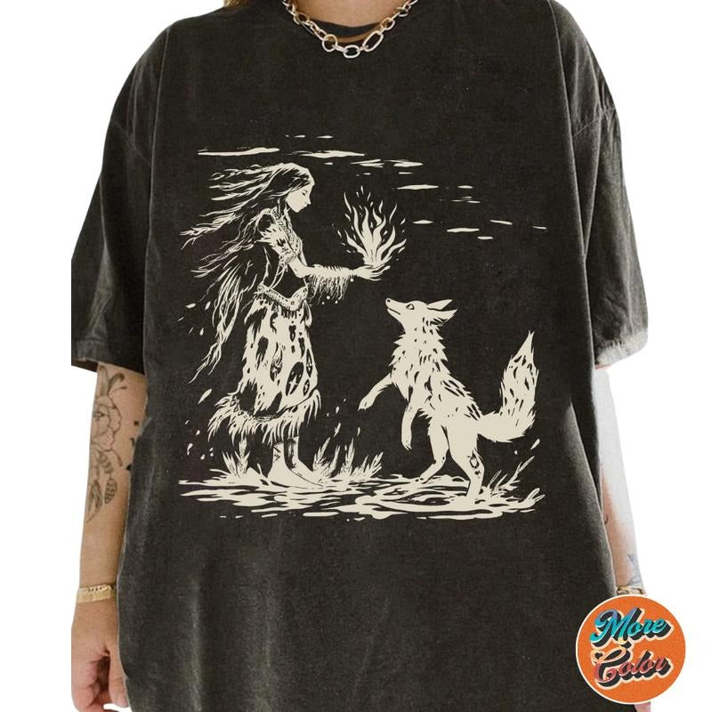 Witch Vintage 90s Spiritual Anime Shirts, Cotton Unisex T-shirt, Crew Neck, Size S- 3XL, Menswear Top, Womenswear Top Underwear Streetwear