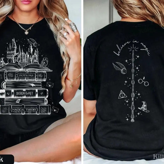 Wizard Castle Book Shirt, HP Shirt, Family Vacation Shirts, acotar merch, Bookworm Gift, Pottery Gifts For Women, Bookish...