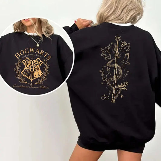 Wizard House 2 Sides T-Shirt, Magic Wizard Shirt, Wizard School Houses Fantasy Shirt, HP Pullover Tee Hoodie, Sweatshirt