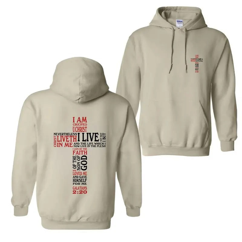 Christian Featuring Crucified With Christ 2 Sides Hoodie/Sweatshirt/T-Shirt, For Men/Women